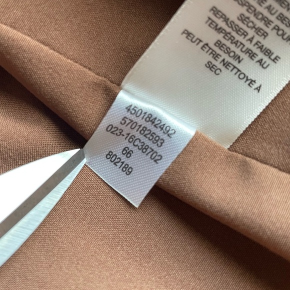 Chicos Brown Faux Leather Grommet Detail Jacket Large Casual Neutral Minimalist - Picture 7 of 9